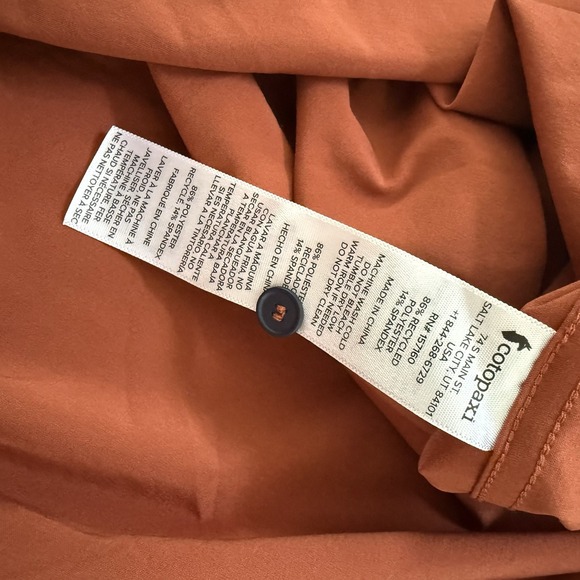 Cotopaxi Men's Short Sleeve Button Down Size XXL Orange Performance Stretch - Picture 5 of 7